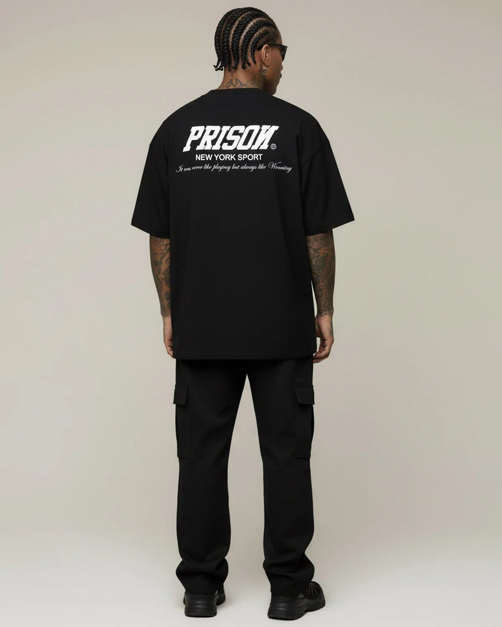 Box essentials black oversized t-shirt