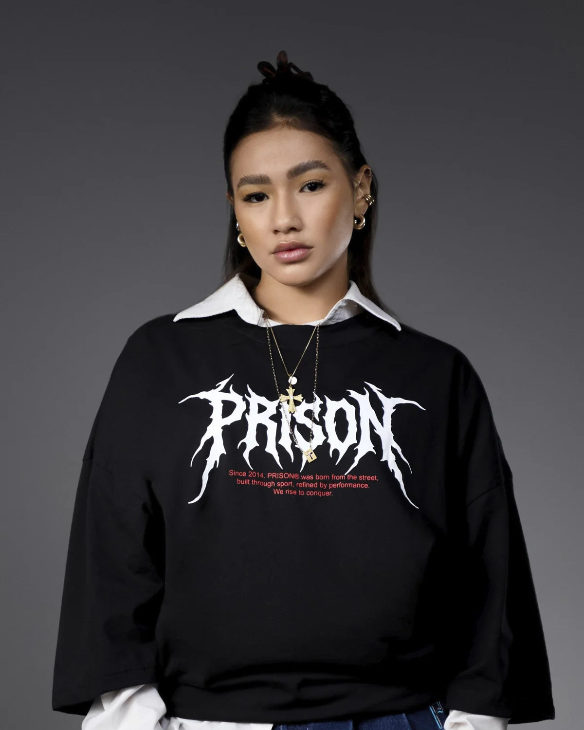 Black boxy core oversized t-shirt