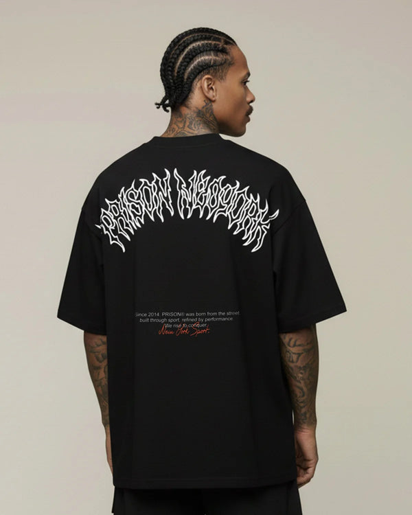 Black boxy core oversized t-shirt