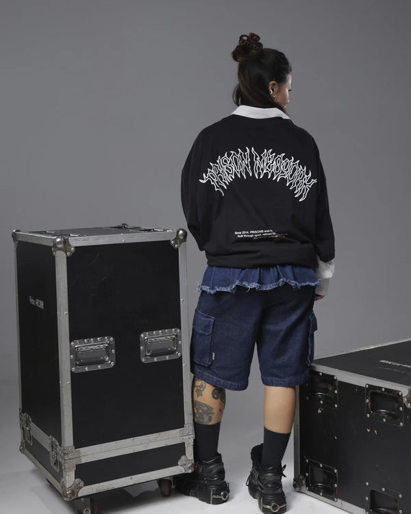 Black boxy core oversized t-shirt