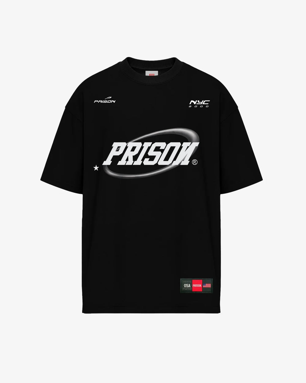 Oversized black NYC obit t-shirt