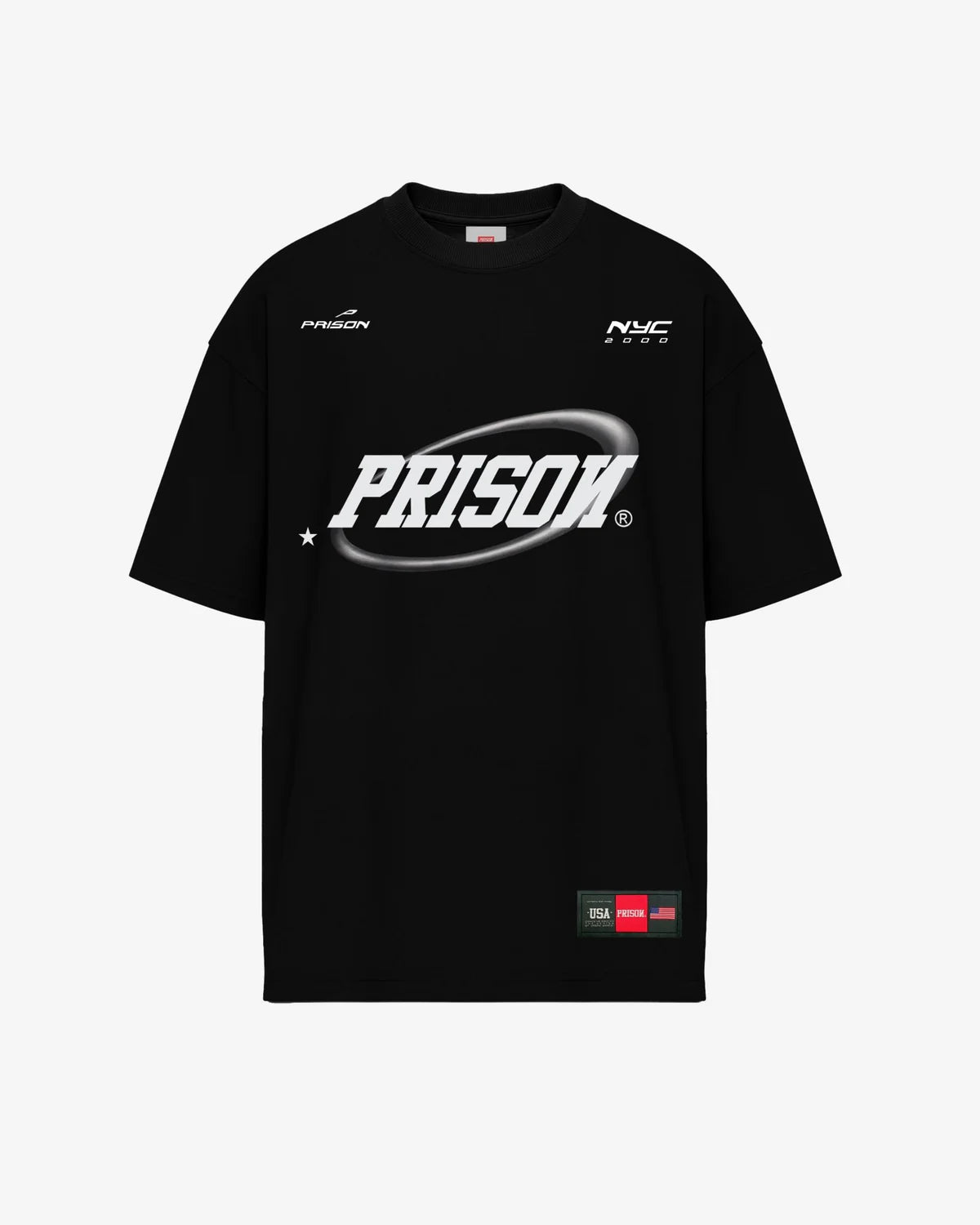 Oversized black NYC obit t-shirt