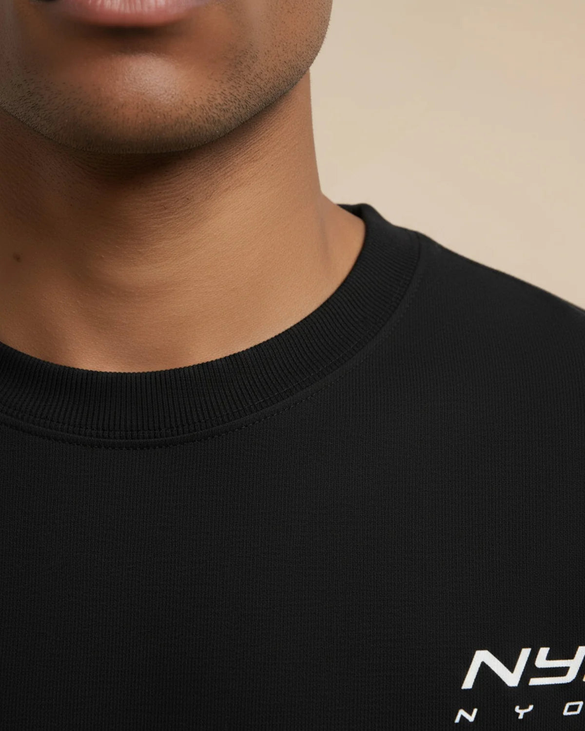 Oversized black NYC obit t-shirt