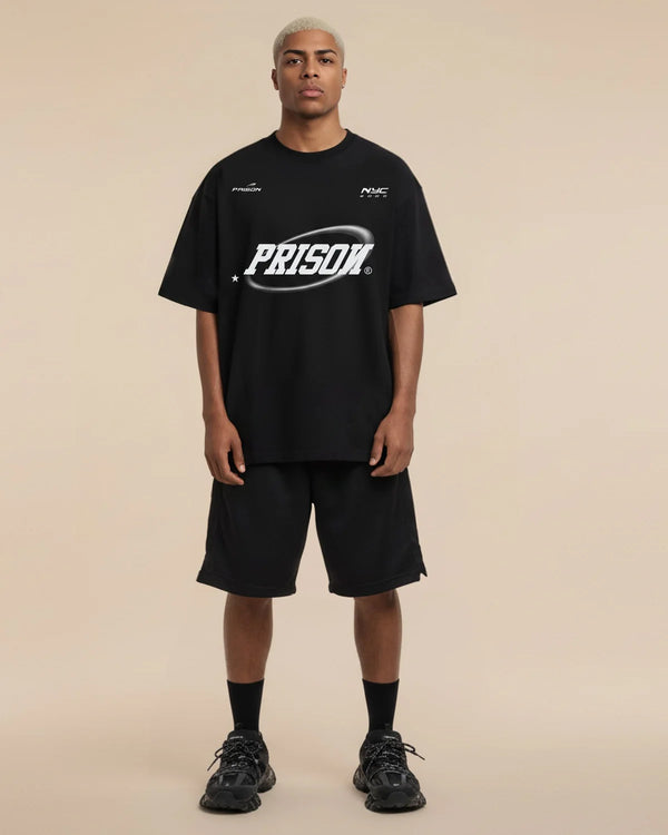 Oversized black NYC obit t-shirt