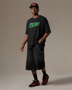 Black streetwear box logo t-shirt