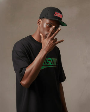 Black streetwear box logo t-shirt