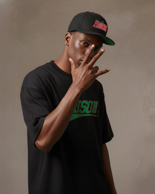Black streetwear box logo t-shirt