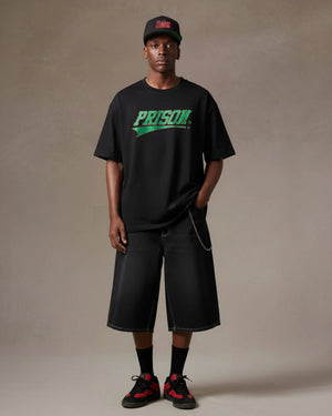 Black streetwear box logo t-shirt