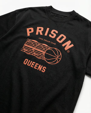 Oversized T Shirt Queens Baseball Black