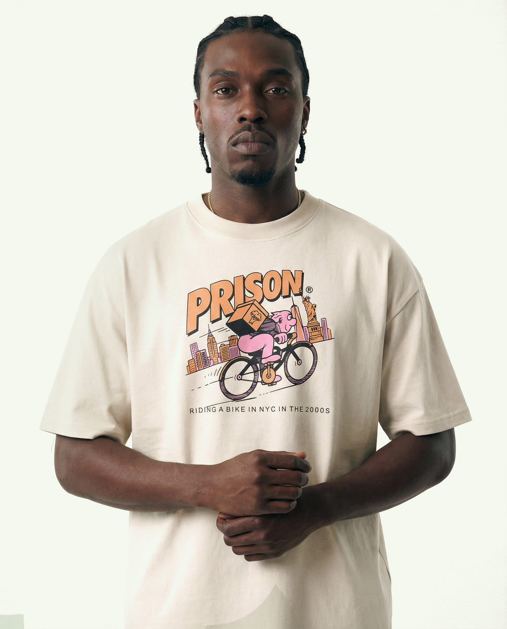 Oversized Graphic Tee NYC Bike
