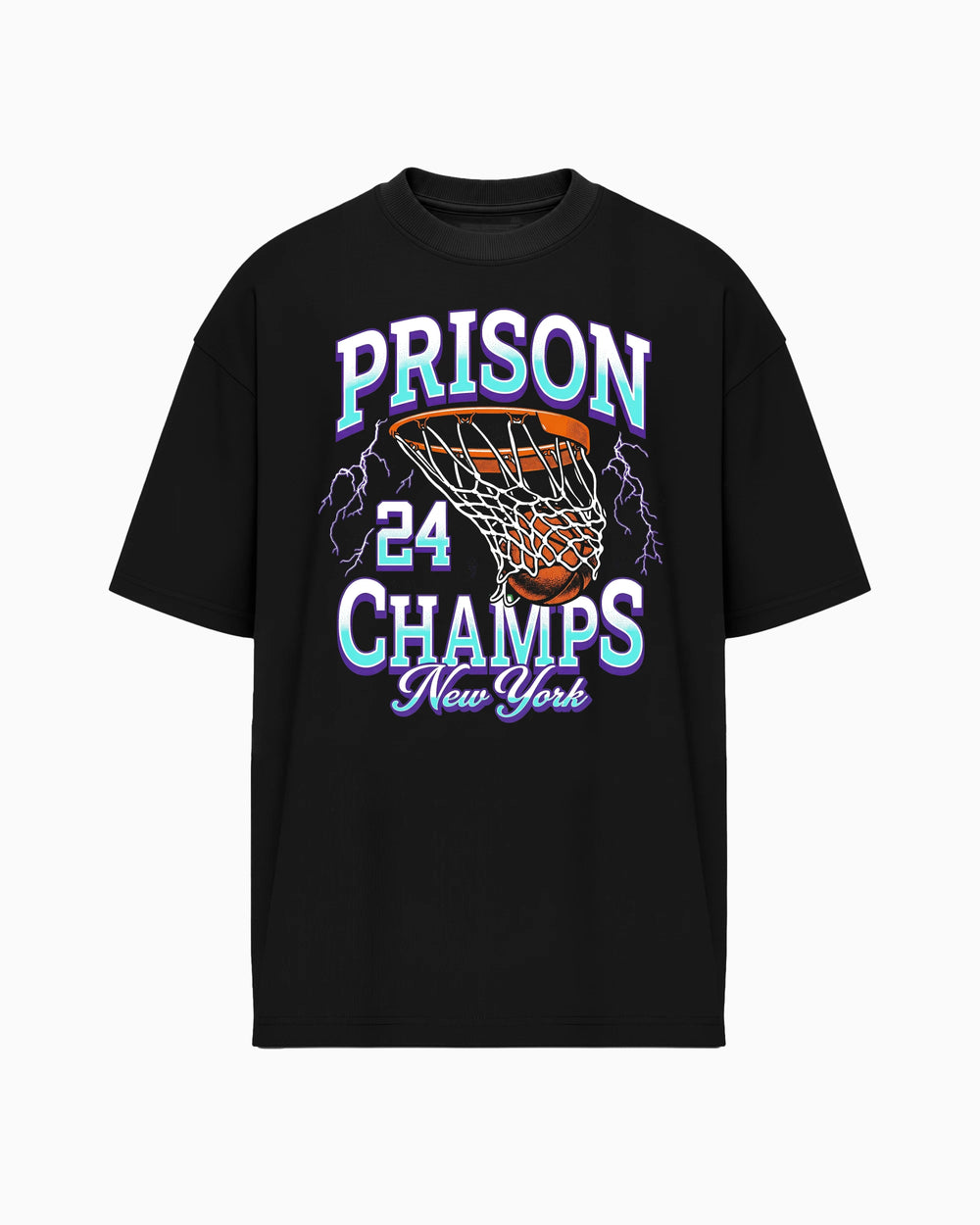 24 Champs Basketball Graphic Tshirt Black