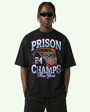 24 Champs Basketball Graphic Tshirt Black