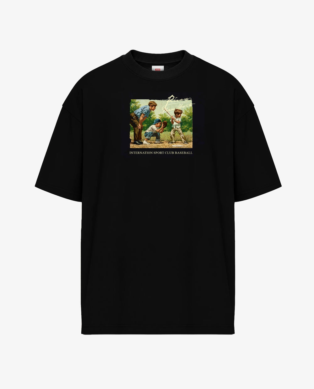 Prison Baseball Tee Vintage Graphic Black