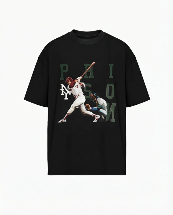 Prison Swing Time Baseball Tee Black