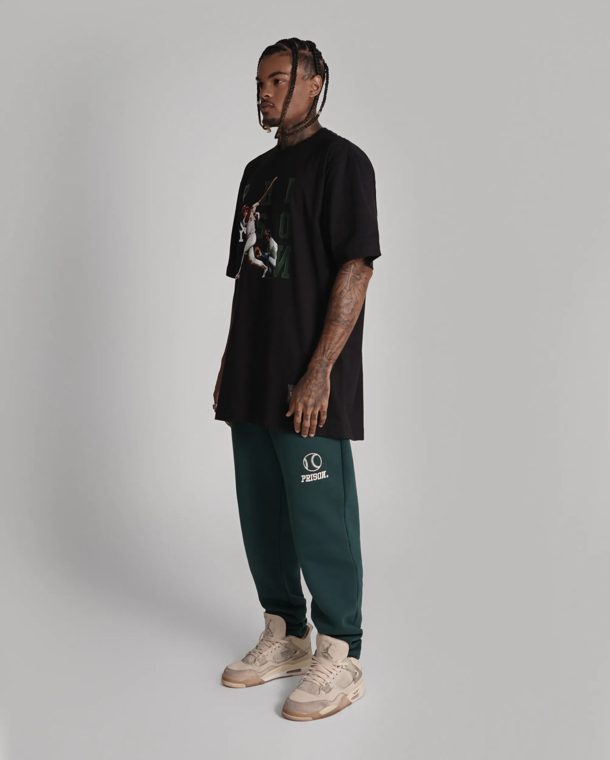 Prison Swing Time Baseball Tee Black