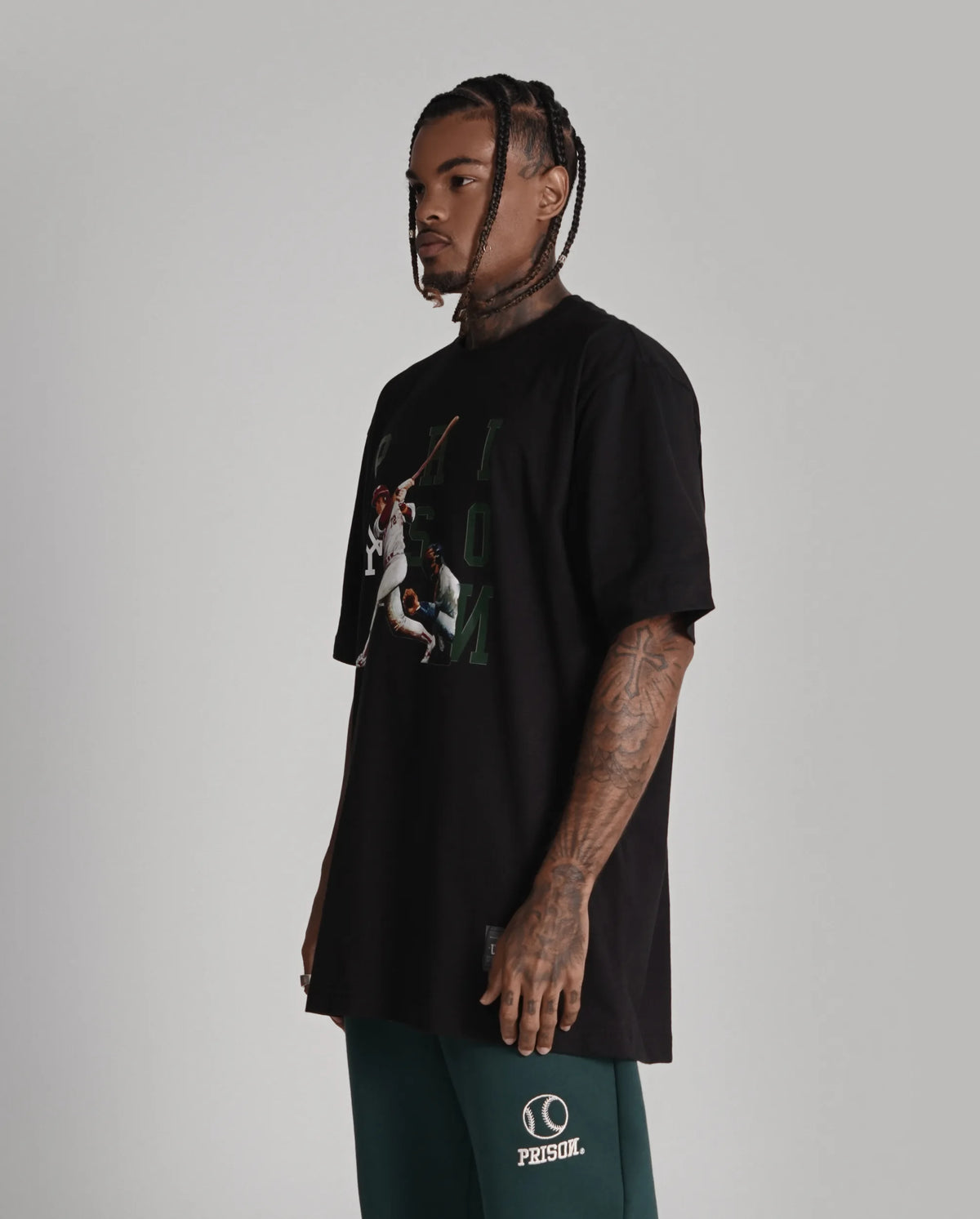 Prison Swing Time Baseball Tee Black