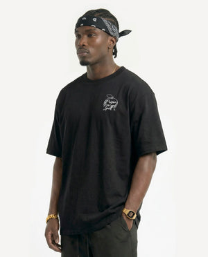 Oversized Graphic T Shirt Statue of Liberty Black