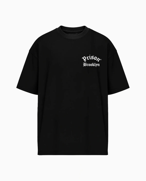 Oversized T Shirt Prison Brooklyn Black.