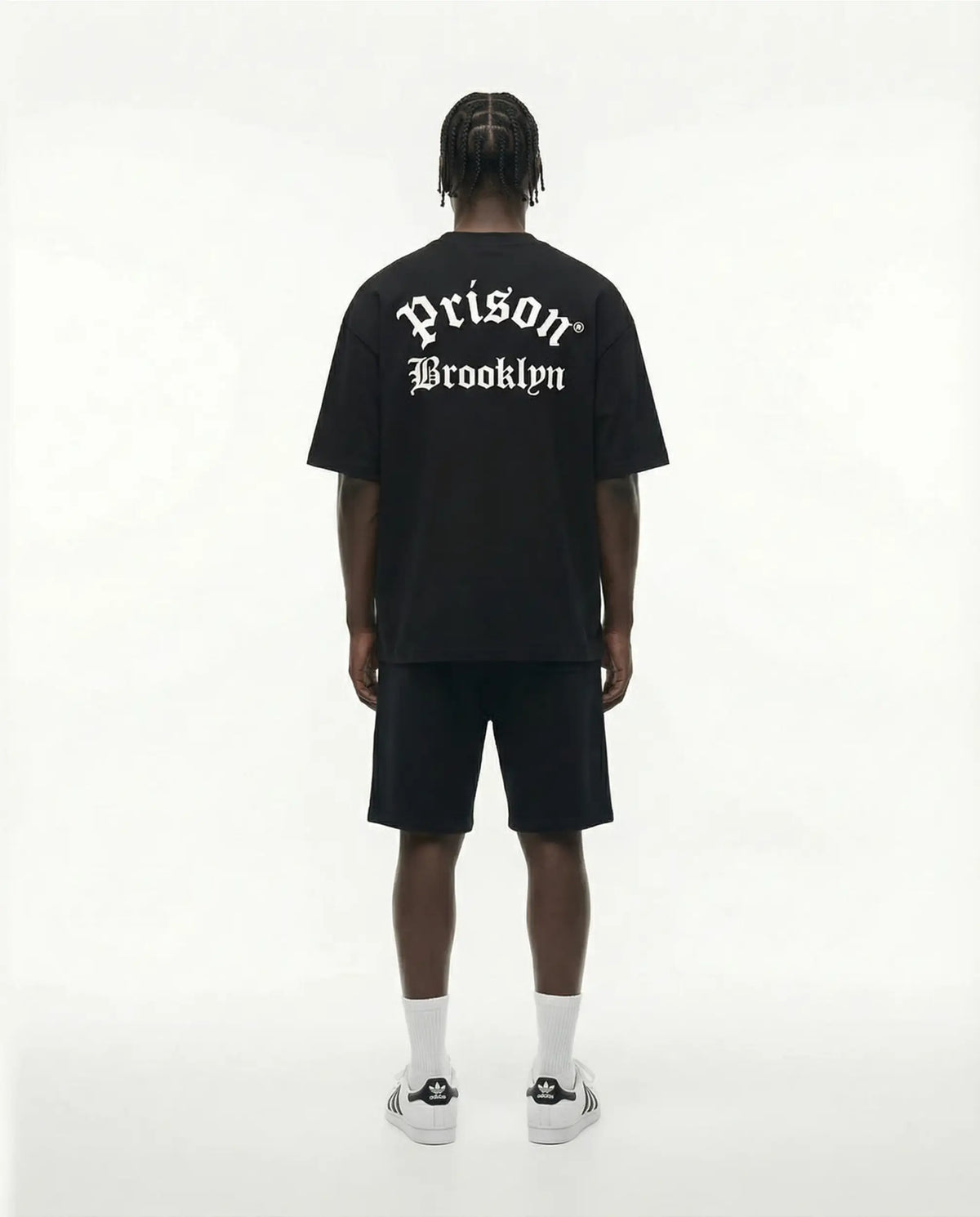 Oversized T Shirt Prison Brooklyn Black.