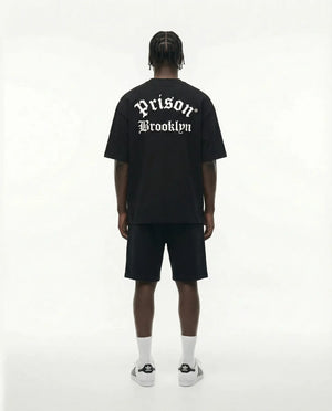 Oversized T Shirt Prison Brooklyn Black.