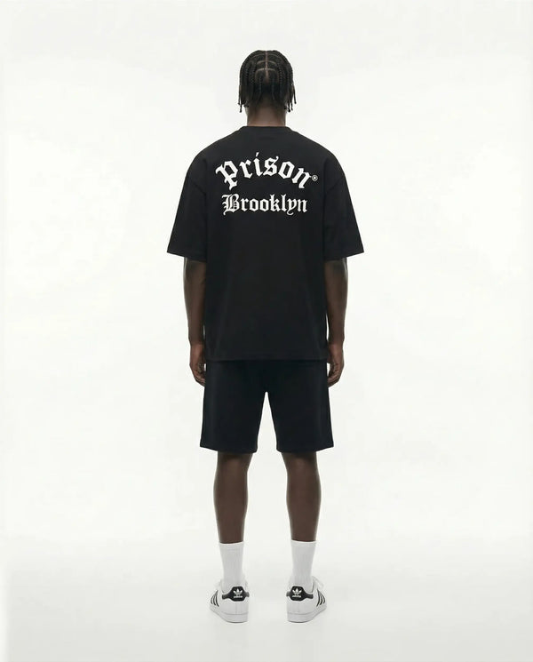 Oversized T Shirt Prison Brooklyn Black.