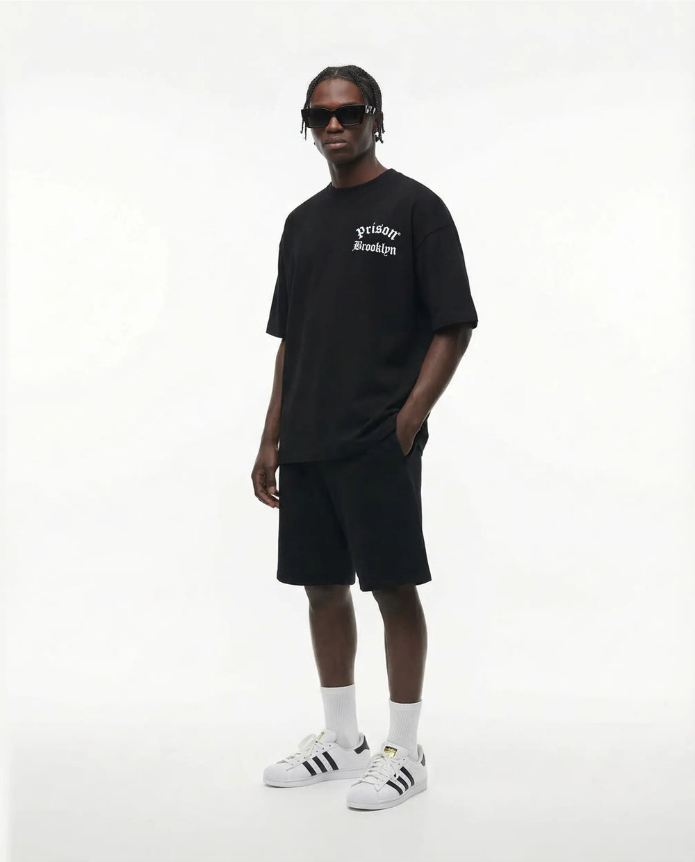 Oversized T Shirt Prison Brooklyn Black.