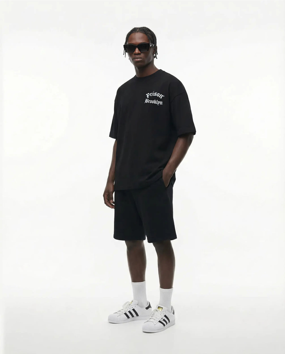 Oversized T Shirt Prison Brooklyn Black.
