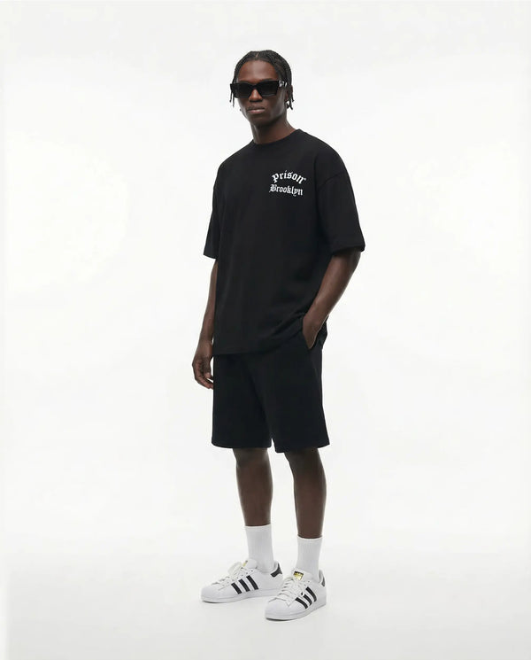 Oversized T Shirt Prison Brooklyn Black.