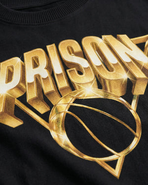 Gold Basketball Graphic Tee Black