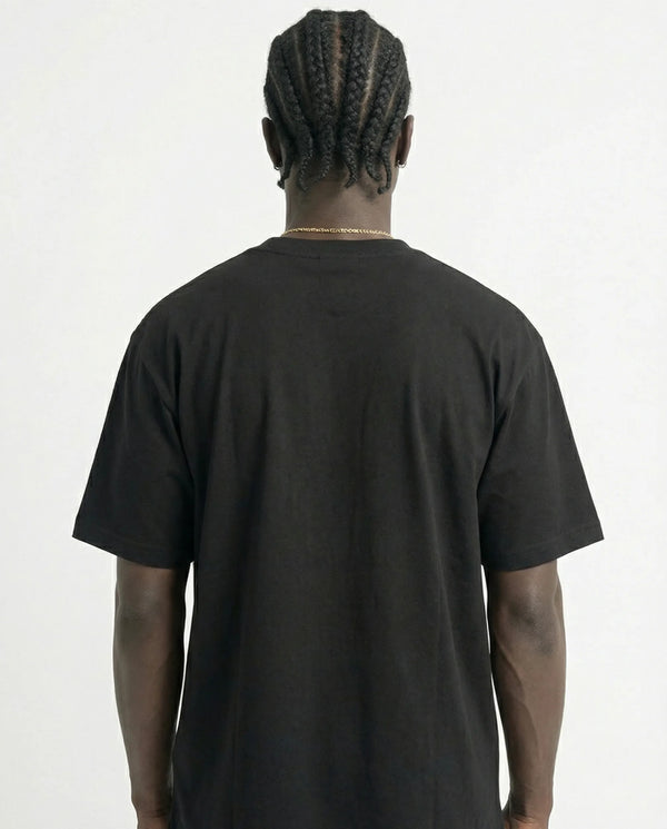Oversized Graphic T Shirt NYC Skyline Night - Black