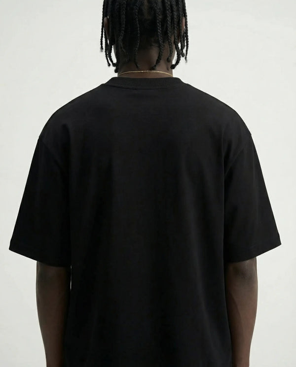 Oversized Graphic T Shirt International Sports Club Black