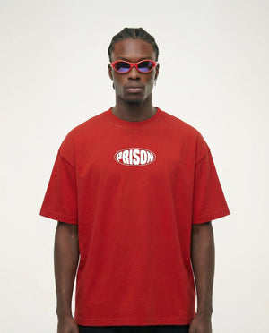 Prison Oval Mark Tee Red