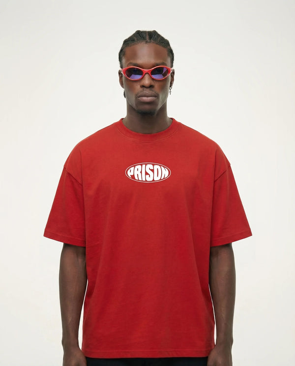 Prison Oval Mark Tee Red