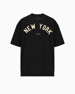 Oversized Graphic Tee New York Varsity NY Black