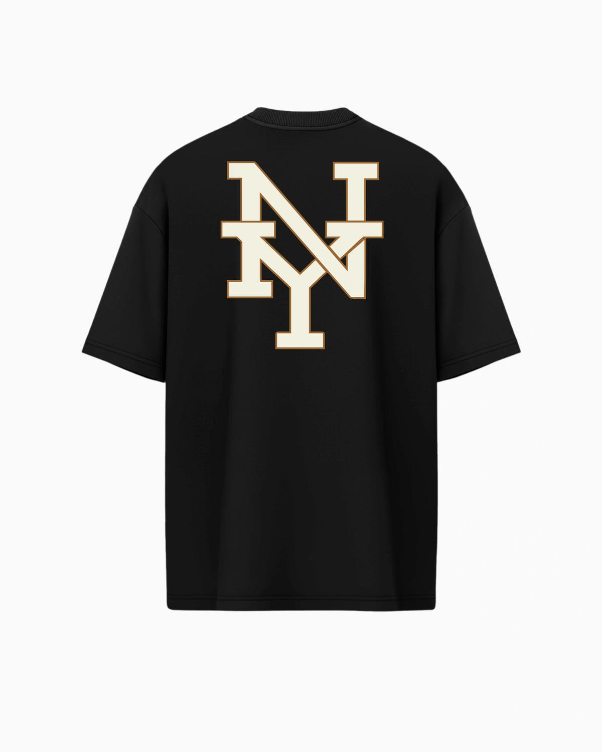 Oversized Graphic Tee New York Varsity NY Black