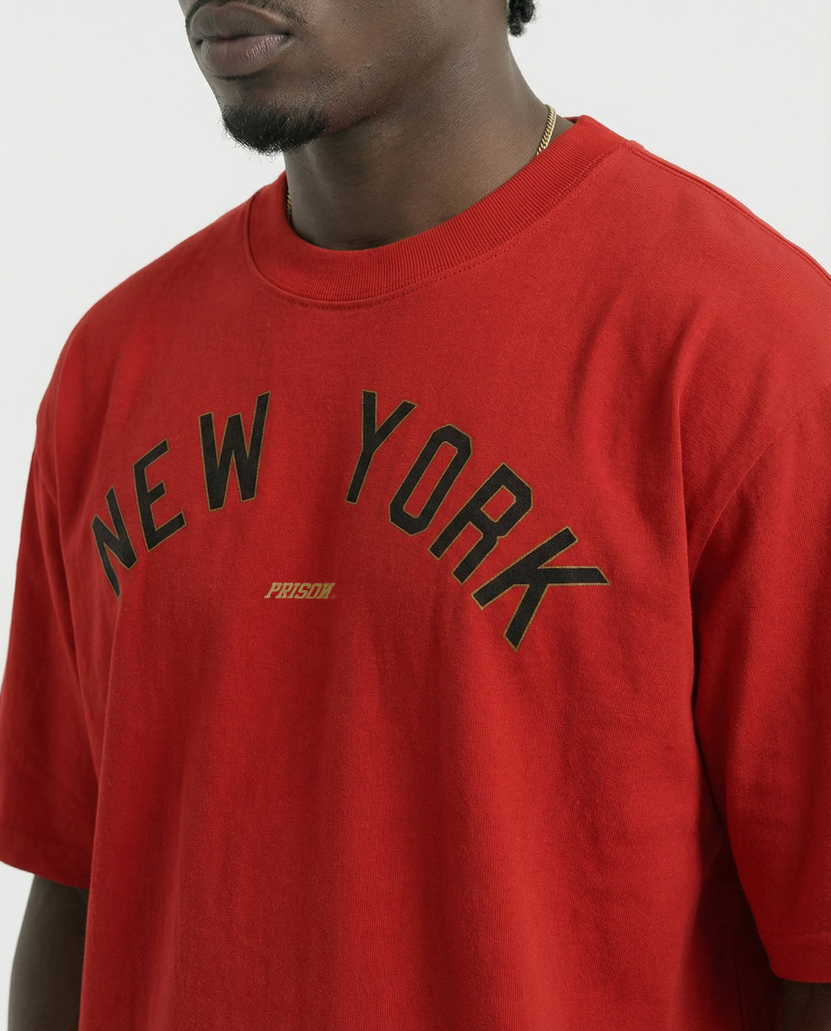Oversized T Shirt New York Jersey Graphic Red