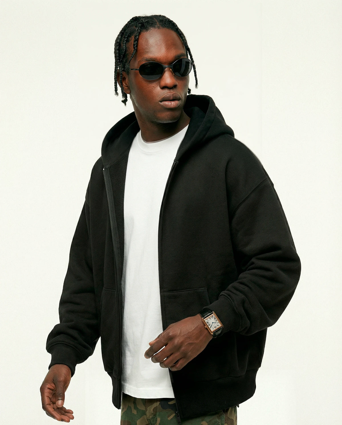 Zip Up Hoodie | NY Back Print Black
