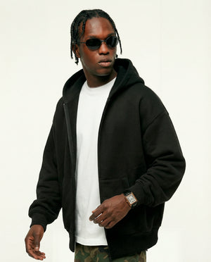Zip Up Hoodie | NY Back Print Black