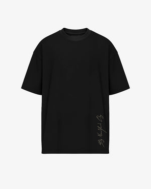 Tshirt Essentials | Black Oversized T Shirt Signature