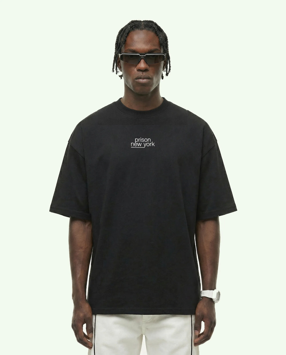 T Shirt Essentials | Oversized Prison New York Black