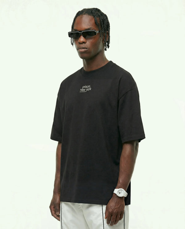 T Shirt Essentials | Oversized Prison New York Black