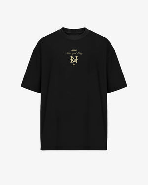 Oversized T Shirt New York Monogram Black