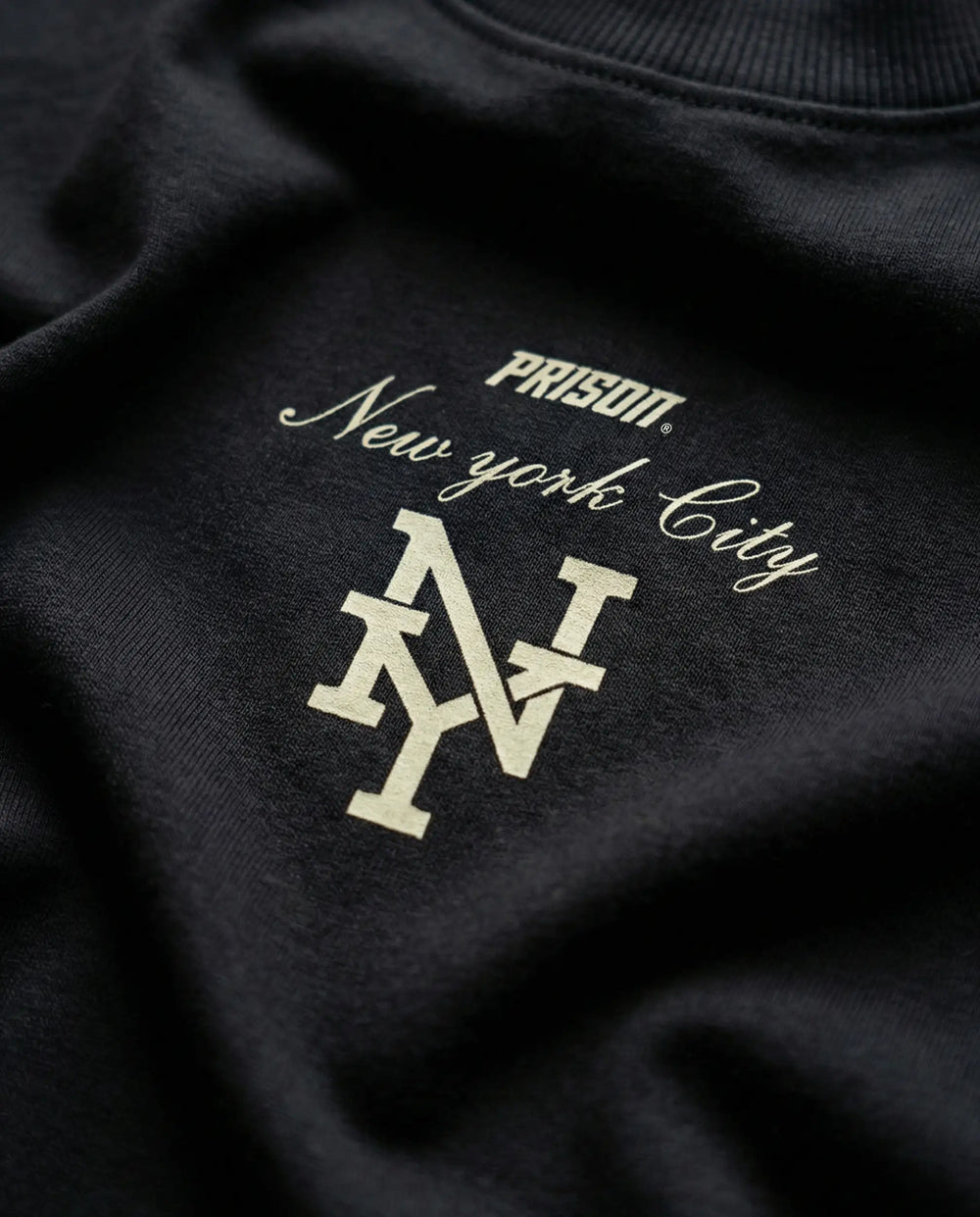 Oversized T Shirt New York Monogram Black