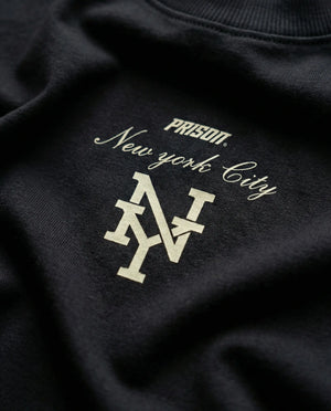 Oversized T Shirt New York Monogram Black