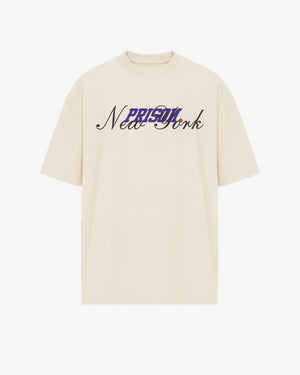 Oversized Graphic T Shirt Prison New York Script