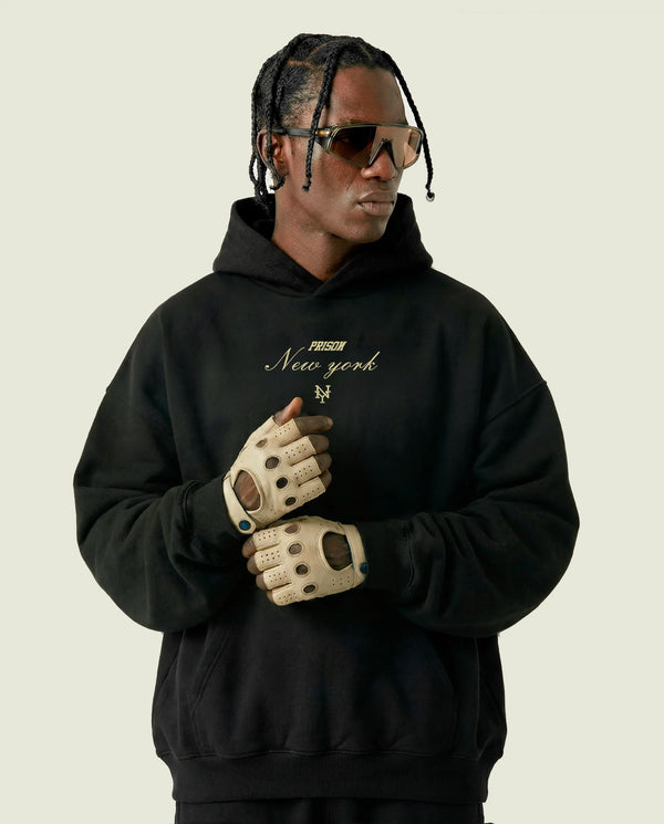 Hoodie Essentials | New York Script Black