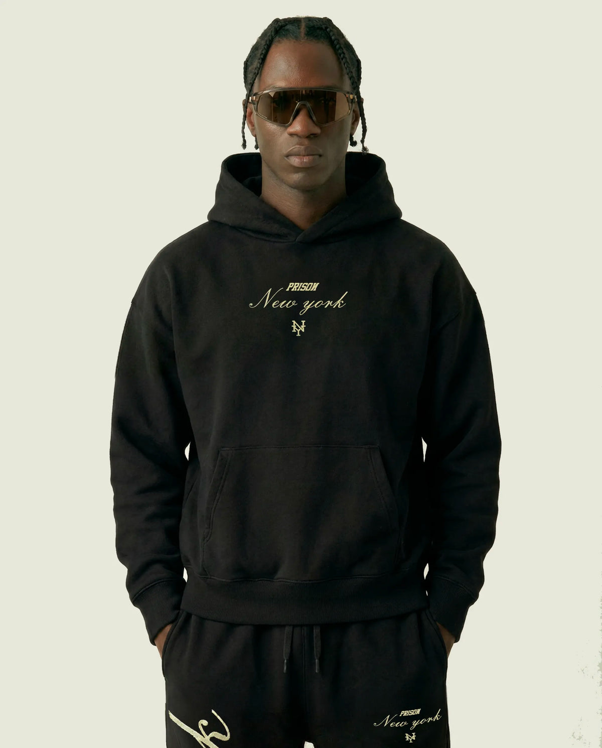 Hoodie Essentials | New York Script Black