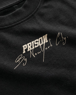 New York Signature Script Tee Black