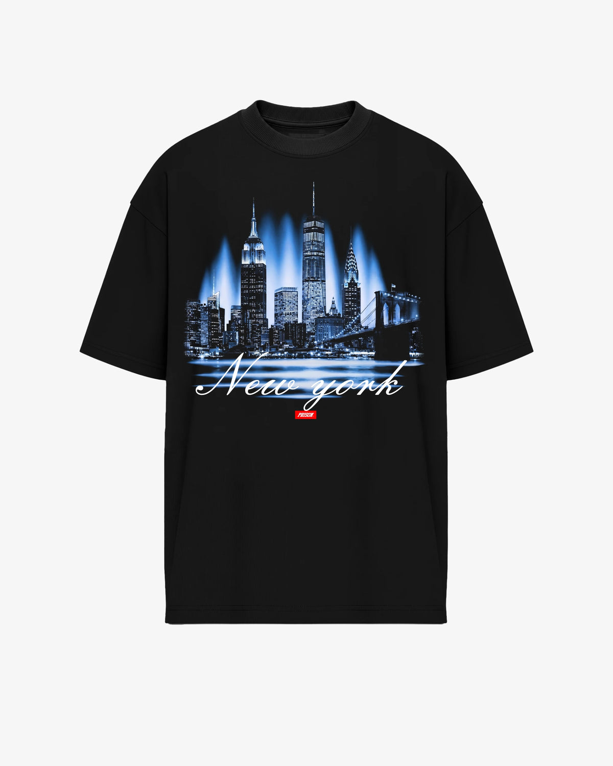 Oversized T Shirt New York Skyline Black