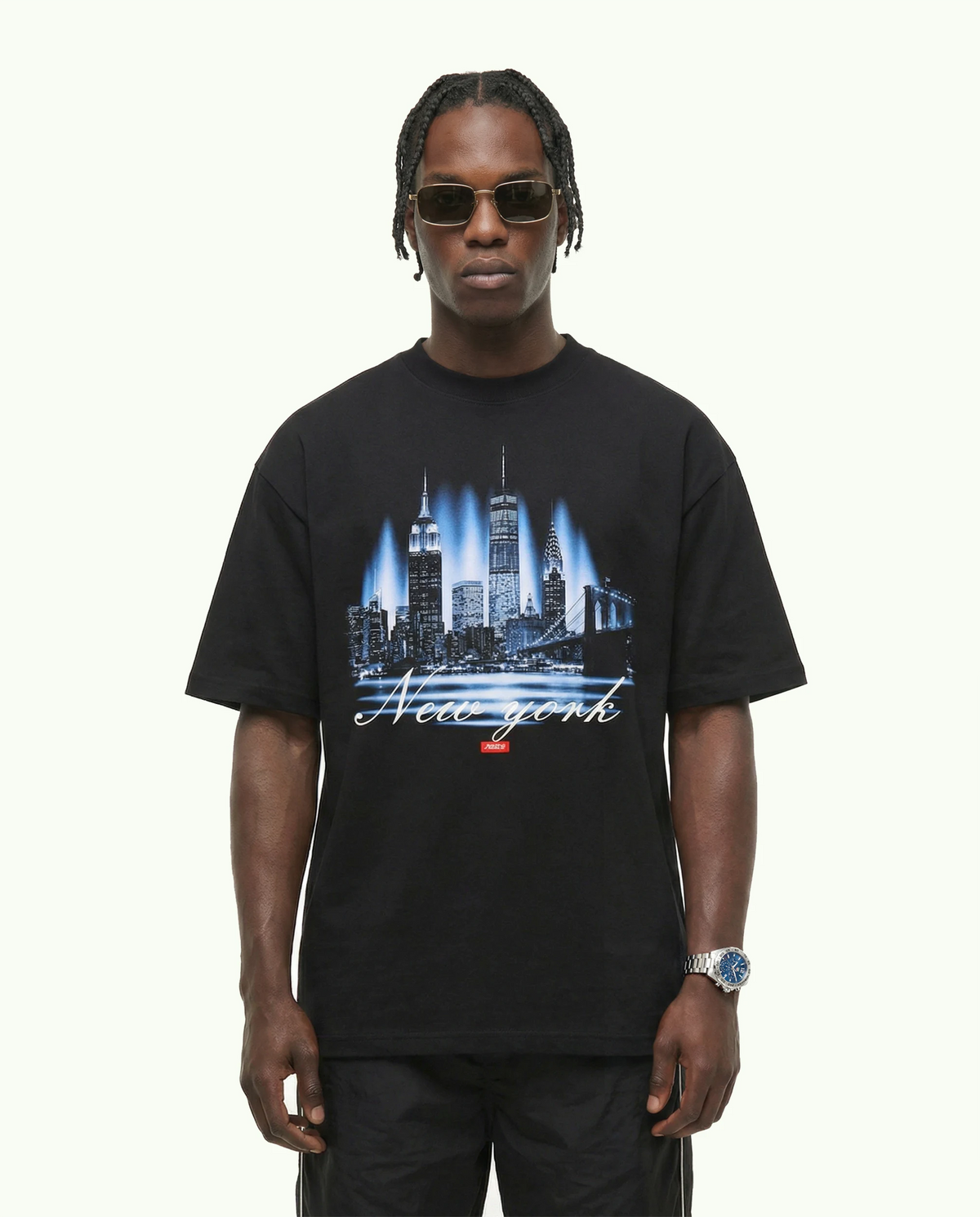 Oversized T Shirt New York Skyline Black